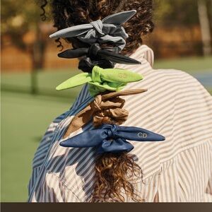 NEW!  Leatherology Real Leather Bow Hair Scrunchie